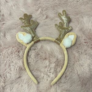 Gold Reindeer Antler Headband